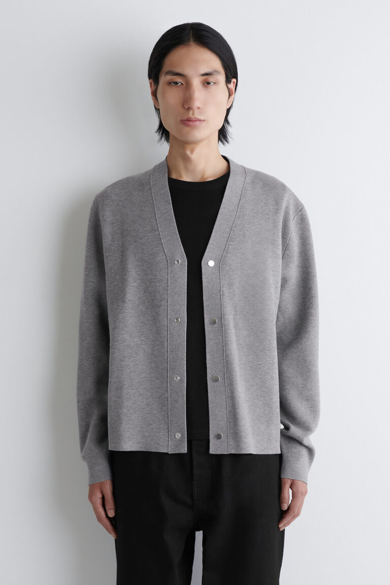 DOUBLE-FACED KNITTED CARDIGAN