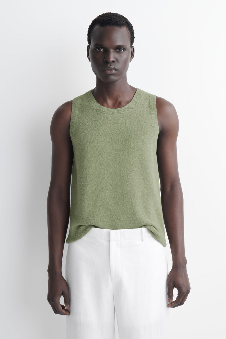 BOUCLÉ-KNIT TANK TOP