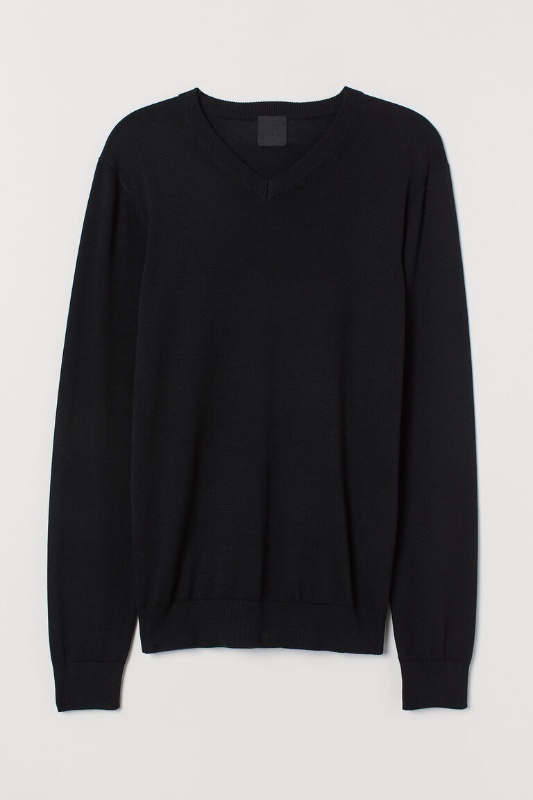 Vneck cotton jumper