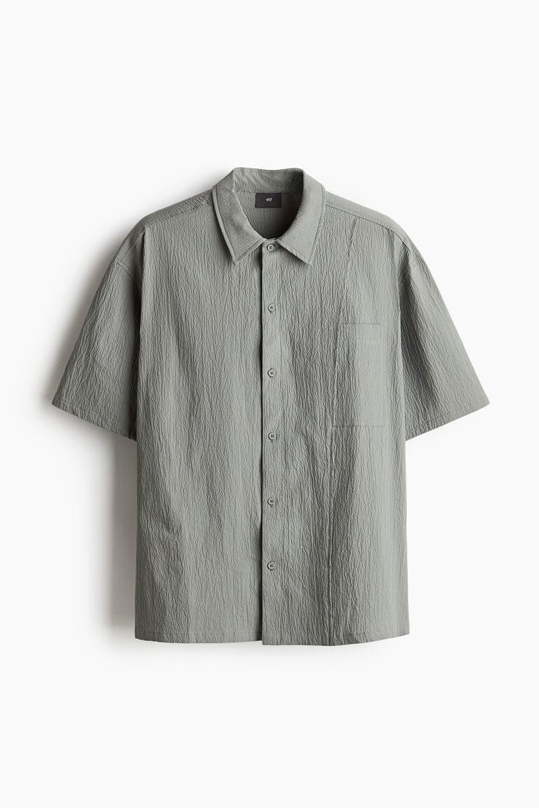 Cut Loose Crinkle Check Shirt main image 1