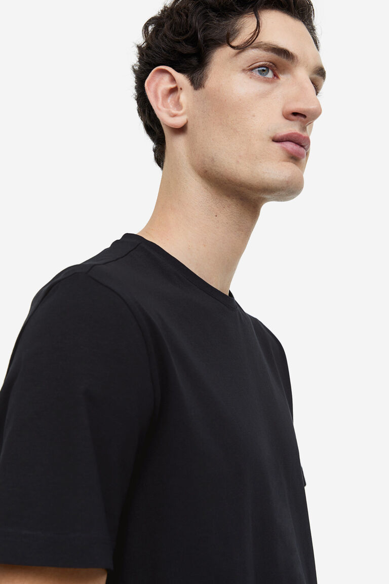Slim Fit Half High Neck T-Shirt Elastic Basic Tee main image 0