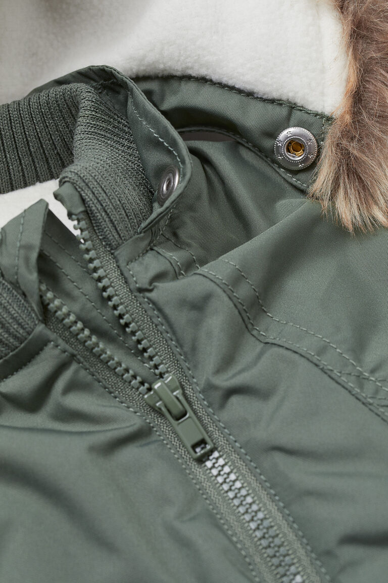 dkny khaki green padded jacket