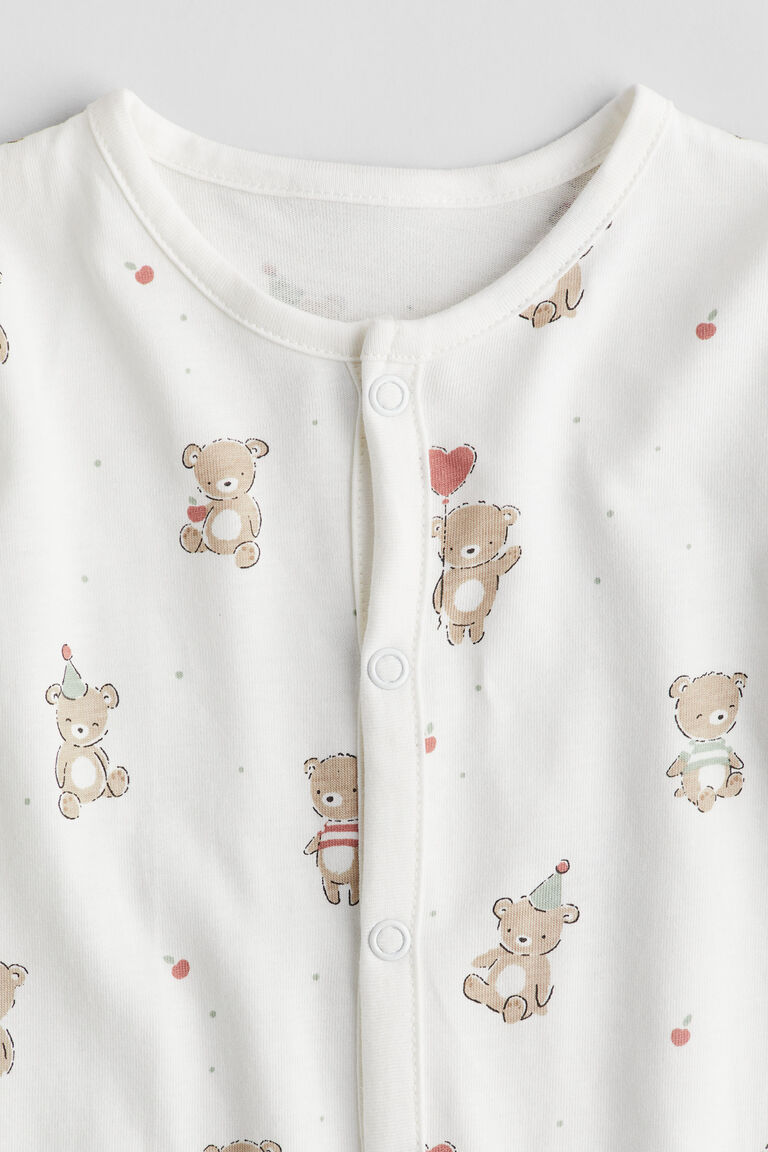 Strawberry Embroidered White Sleepsuit – Deolinda SS26 In Stock Now main image 1