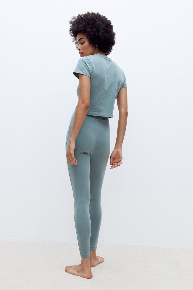 Cotton jersey leggings