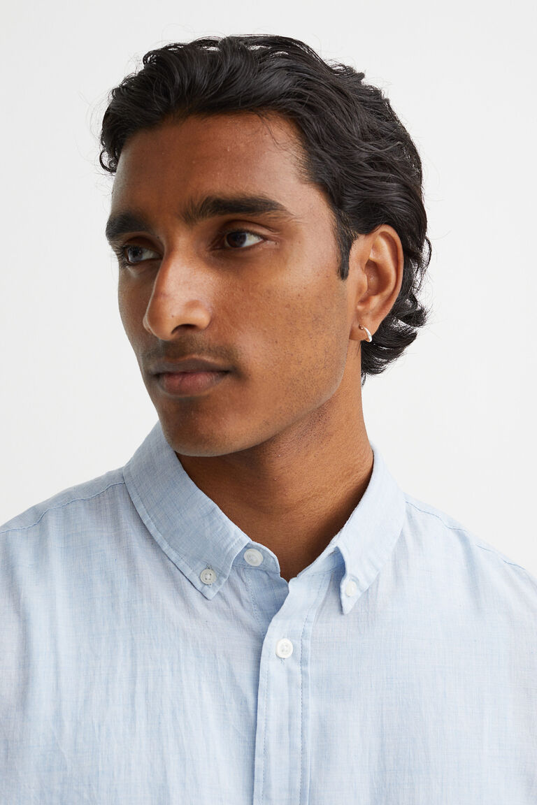 Regular Fit Short Sleeve Shirt - Blue Solstice