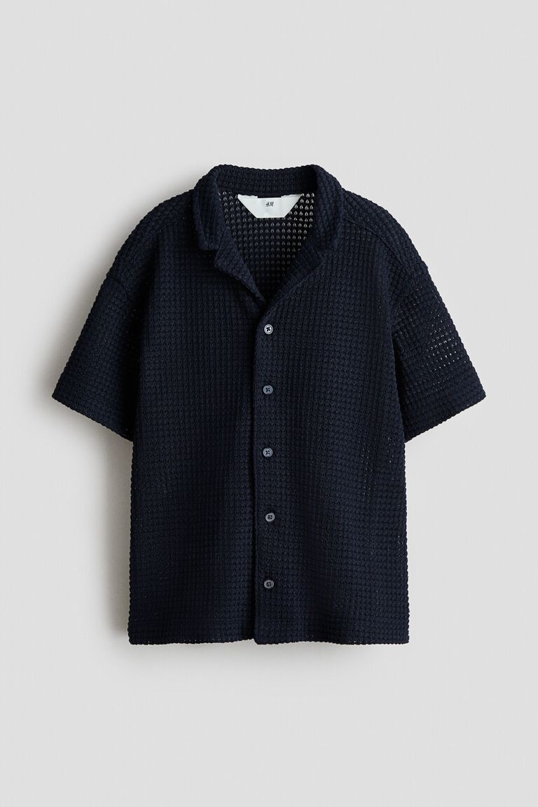 Textured-knit resort shirt