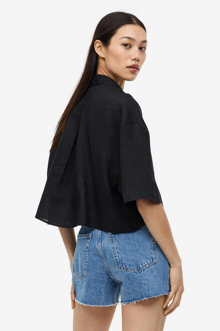 Oversized Lilac Linen Shirt