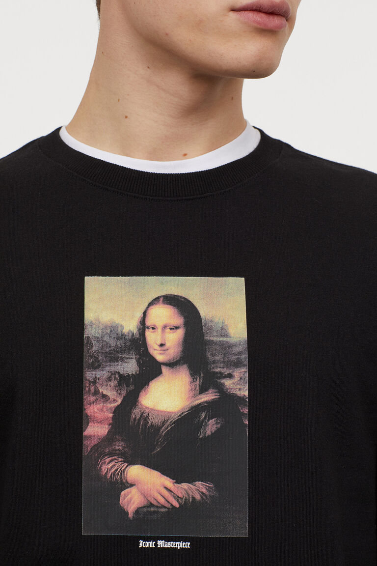 mona lisa sweatshirt h&m