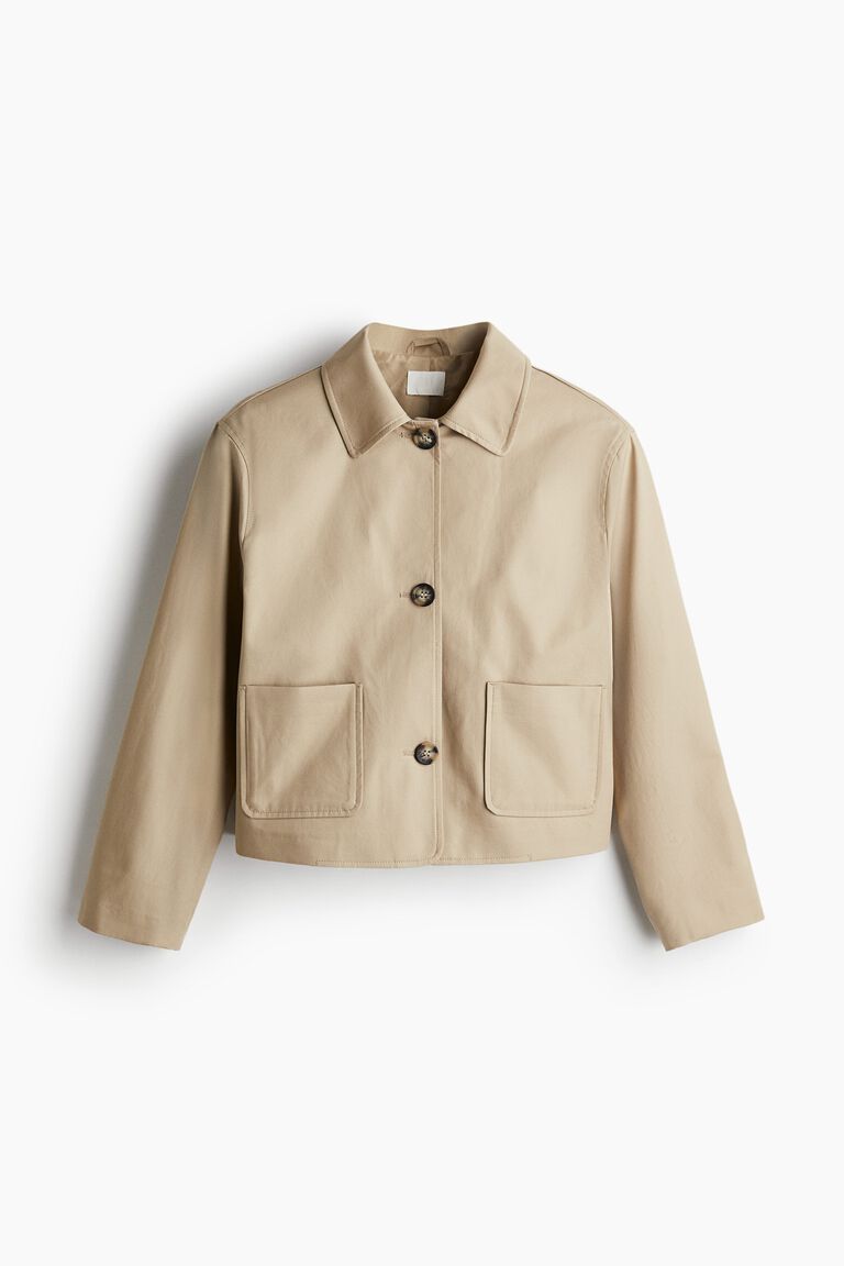 wtさま Collared twill jacket
