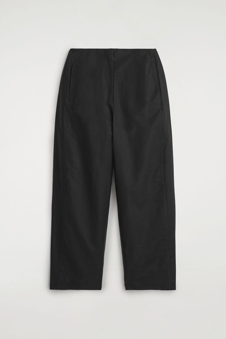 PIMA COTTON BARREL-LEG TROUSERS