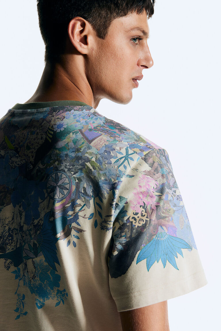 Floralprint cotton Tshirt