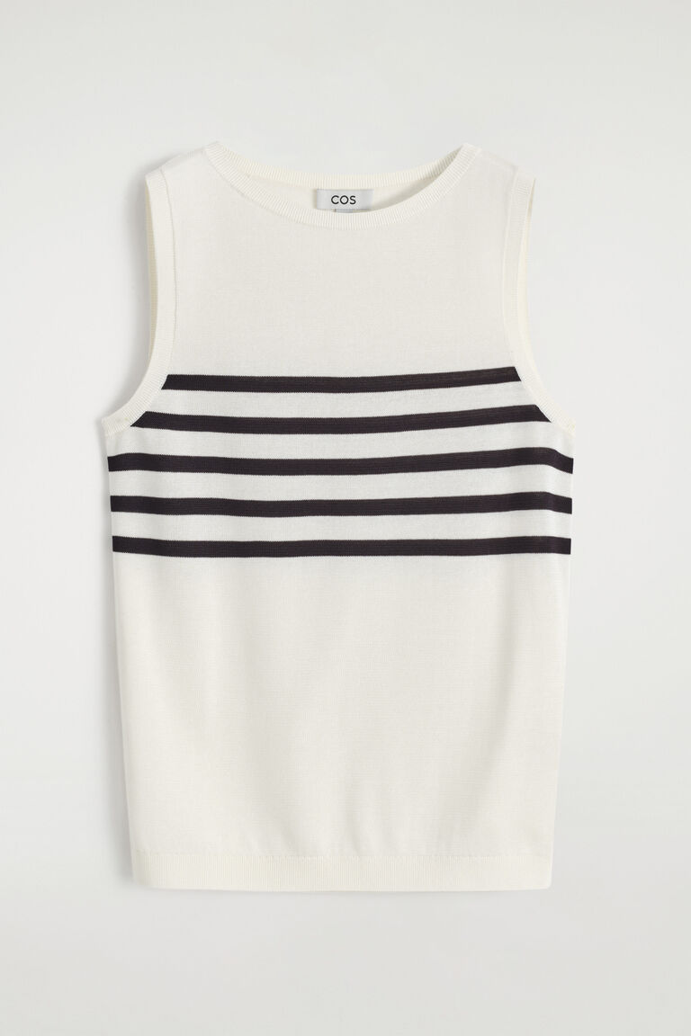 STRIPED KNITTED TANK TOP