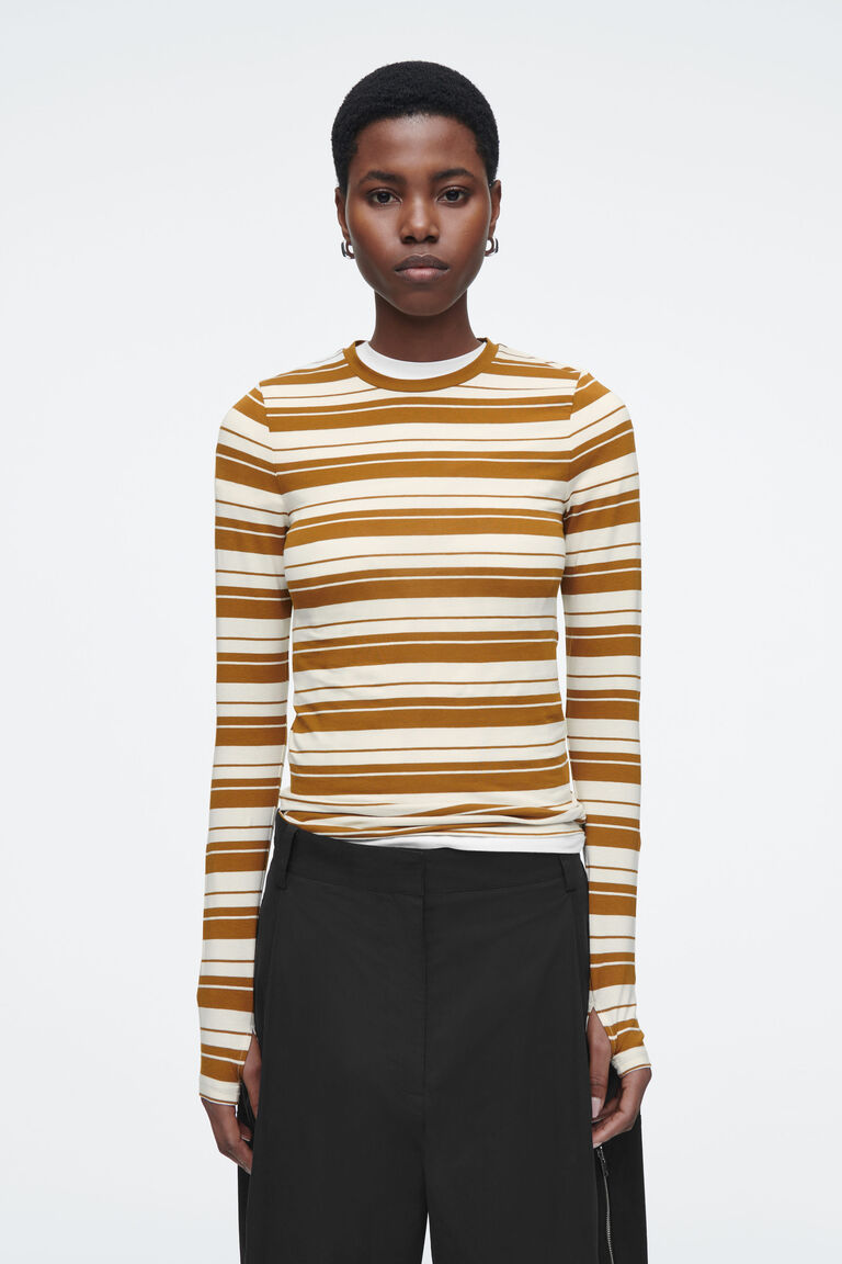 OPEN-COLLAR DRAWSTRING BLOUSE