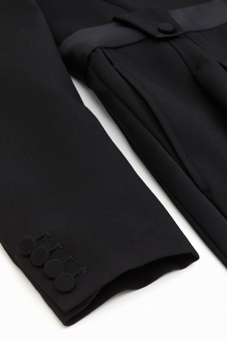 Satindetail tuxedo jumpsuit