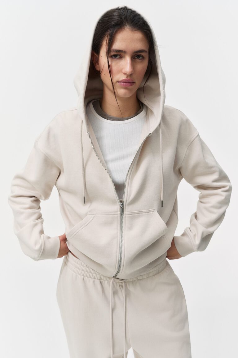 Zip-through hoodie