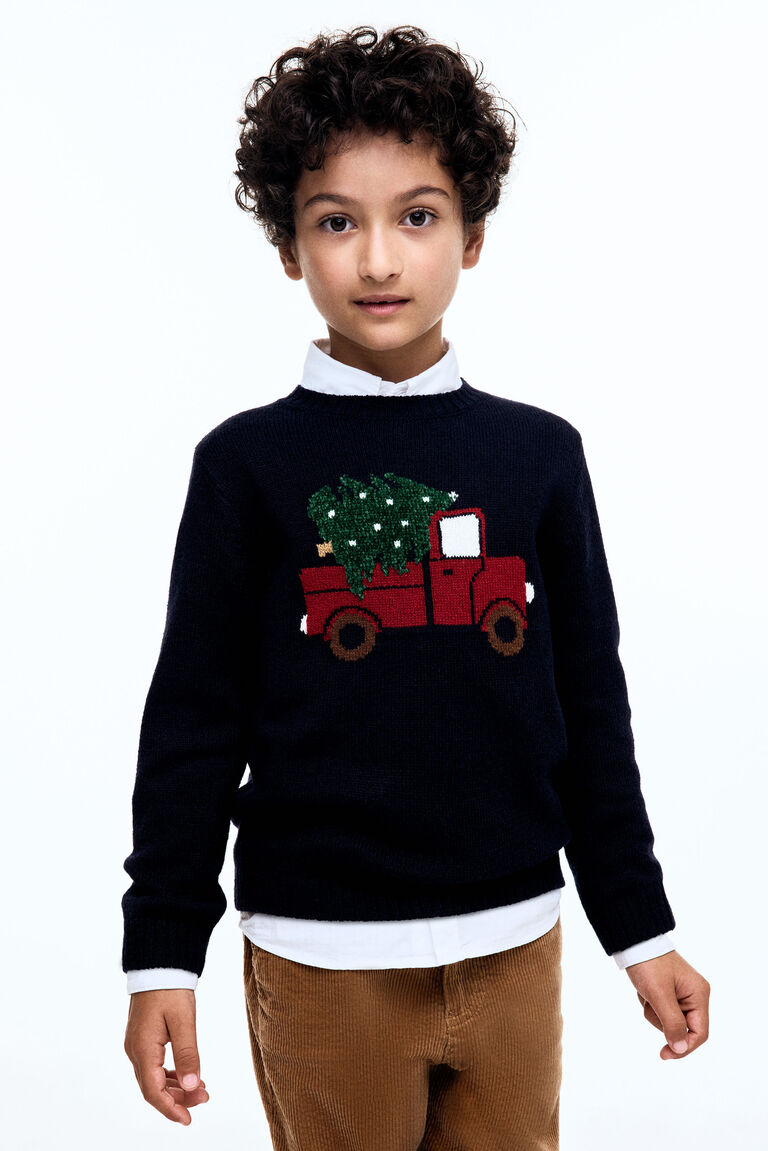 Jacquard-knit jumper