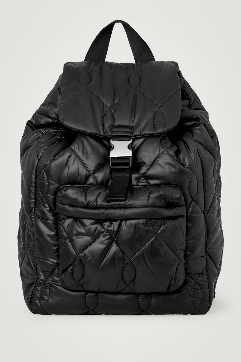 BUCKLED QUILTED BACKPACK - NYLON