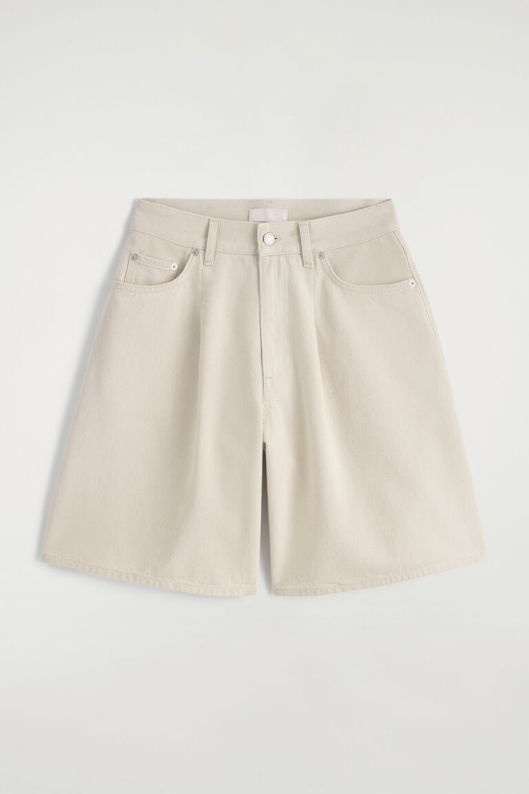 WIDE-LEG DENIM SHORTS