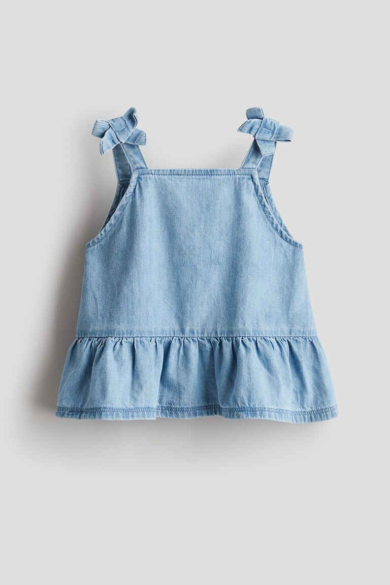 Denim peplum top