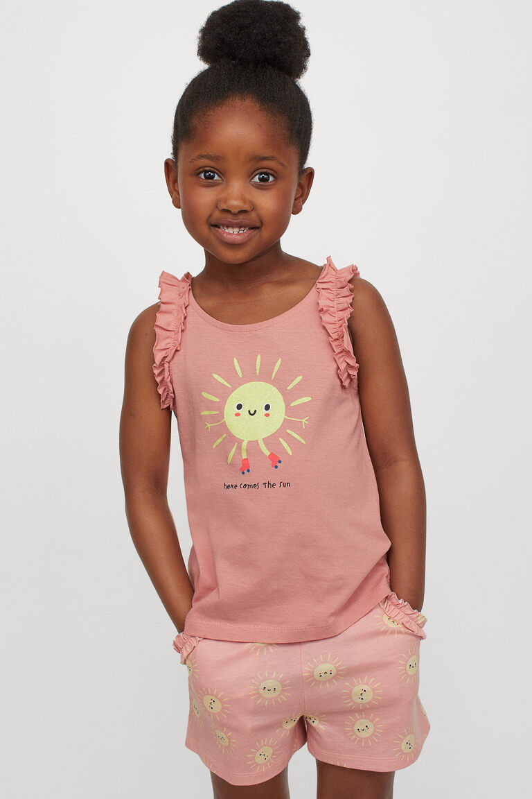 Patterned jersey shorts