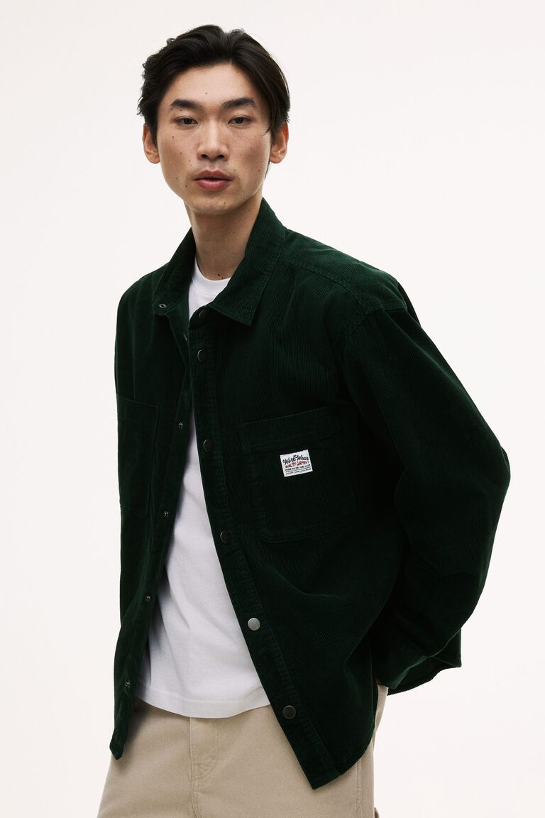 Oversized cotton corduroy shirt