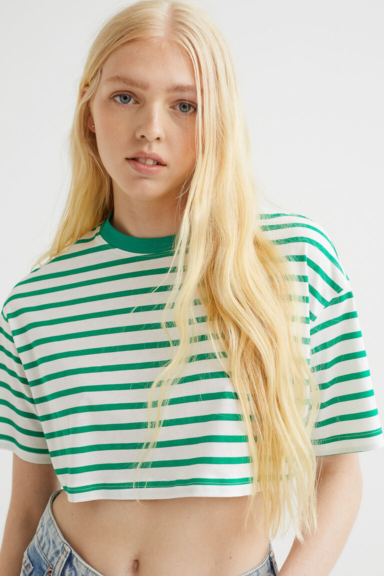 Cropped cotton Tshirt