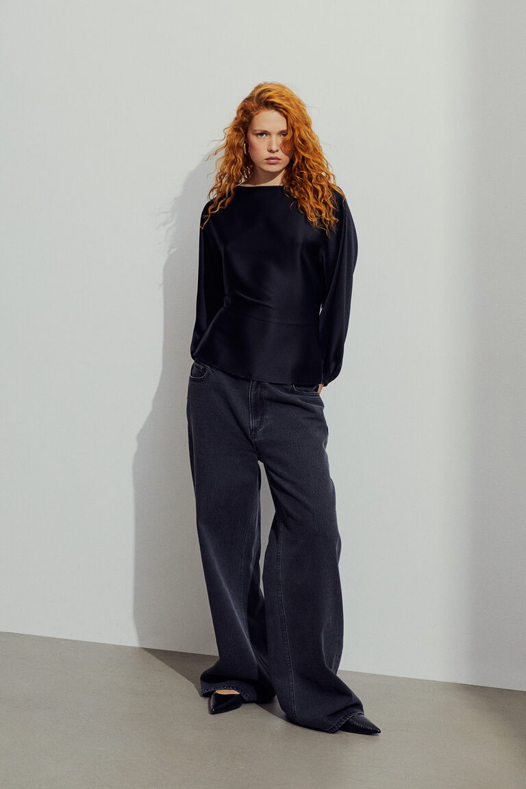 TMT VINTAGE SATIN REVERSIBLE BLOUSON（Crêpe satin blouse）