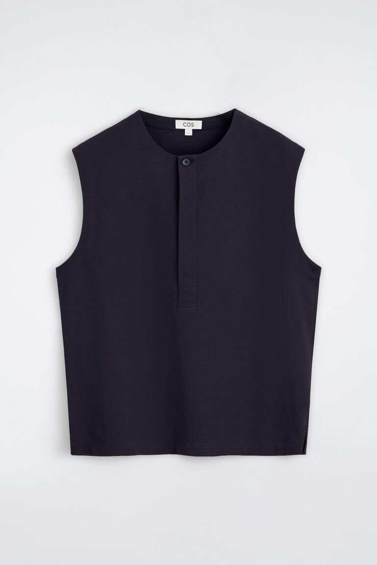 COTTON HENLEY TANK TOP