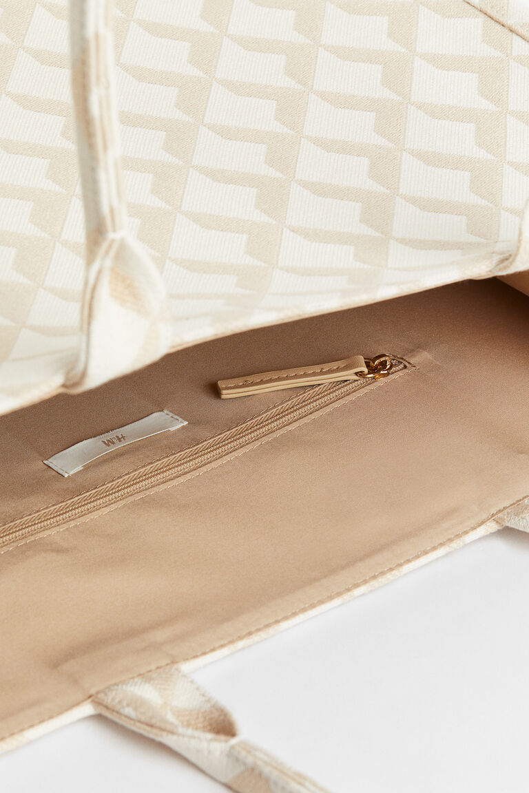 Jacquard-weave shopper