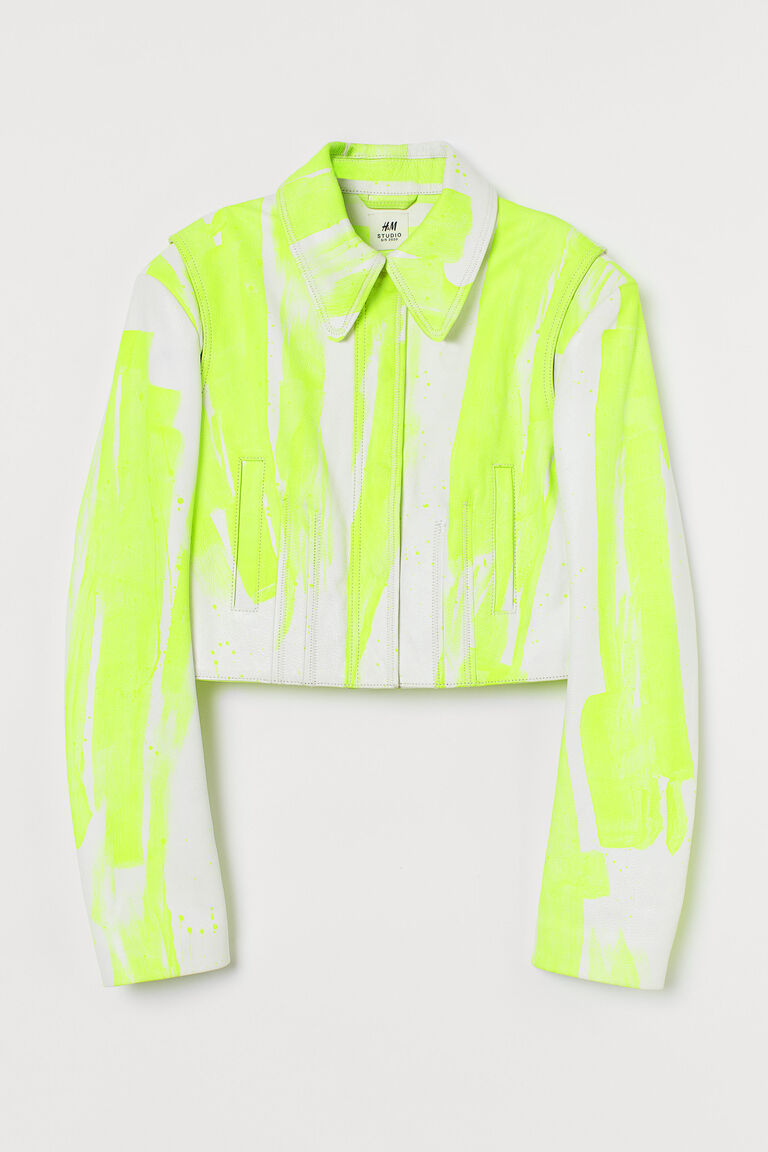 zara neon denim jacket