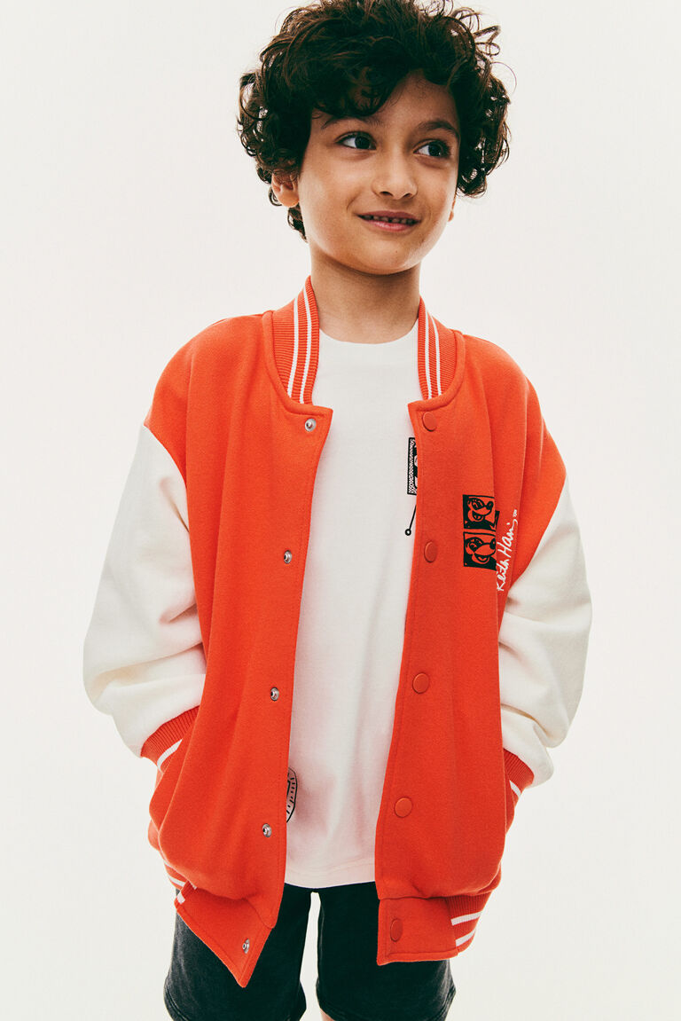 Oversized baseball jacket