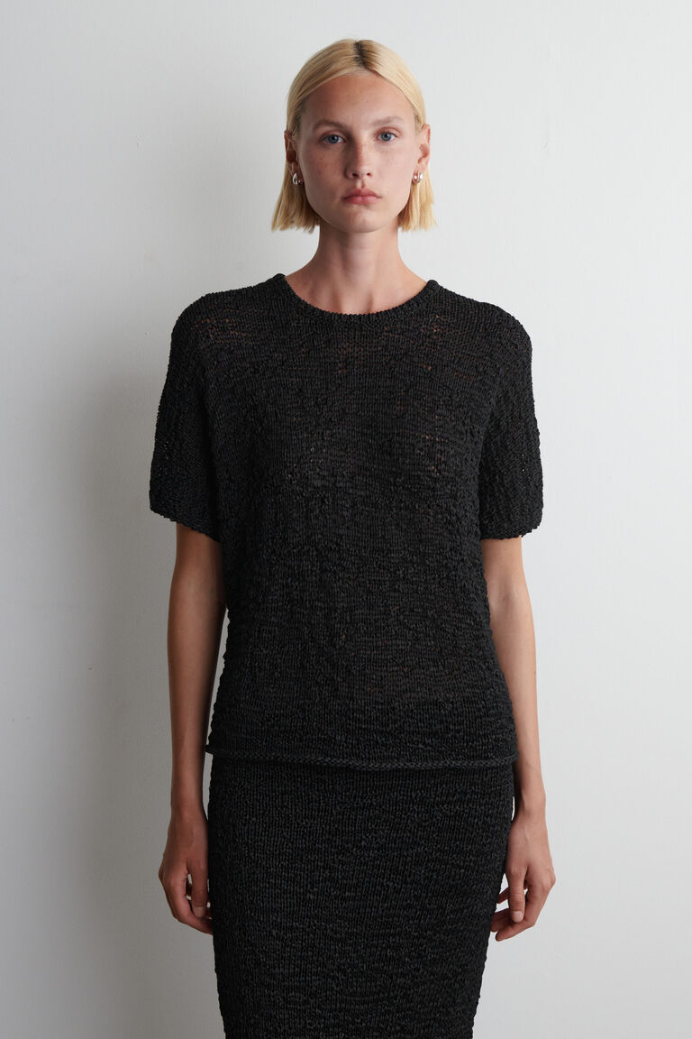 MEMBER DEAL - TEXTURED OPEN-KNIT TOP