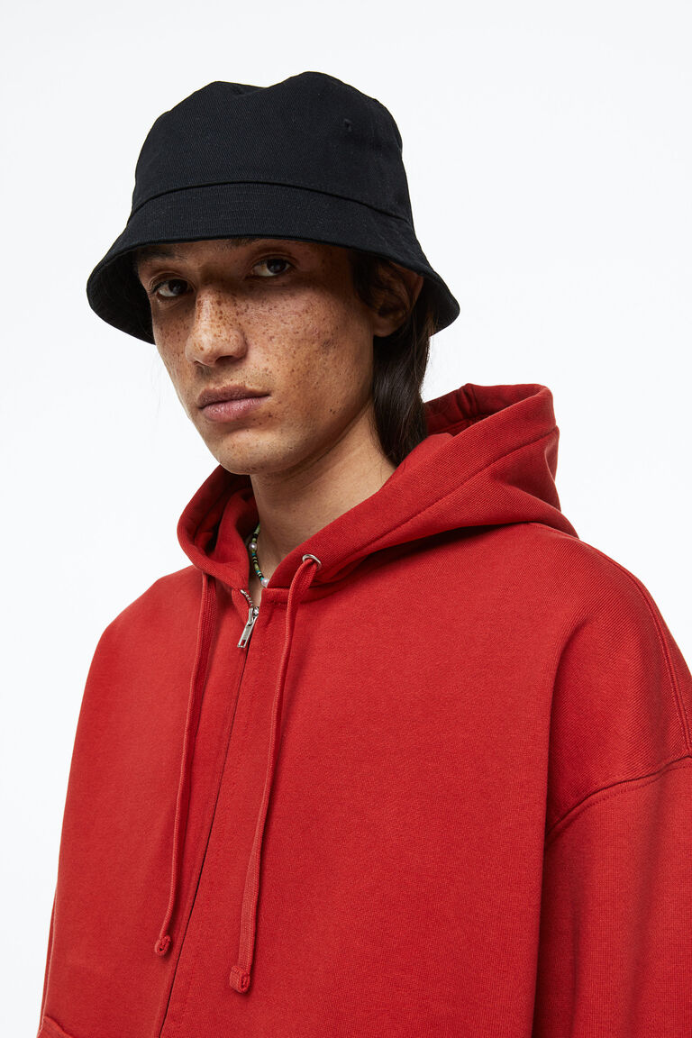Oversized Fit Cotton zipthrough hoodie
