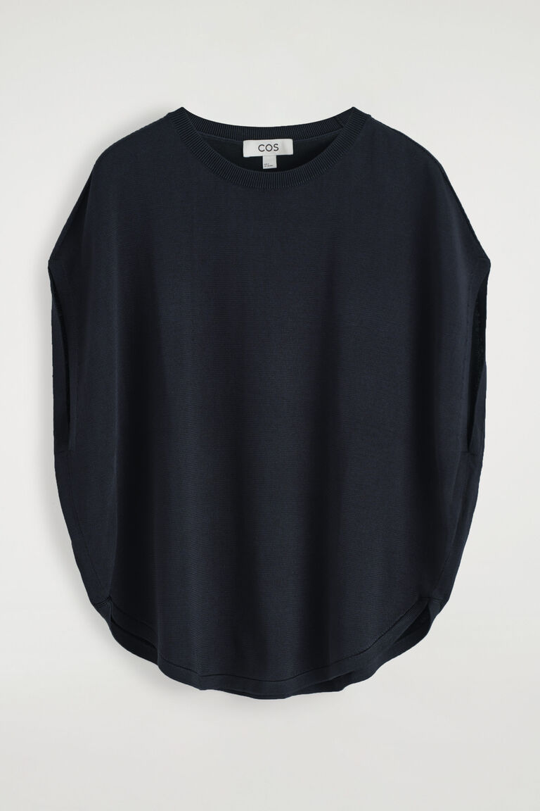 CIRCLE-CUT KNITTED T-SHIRT