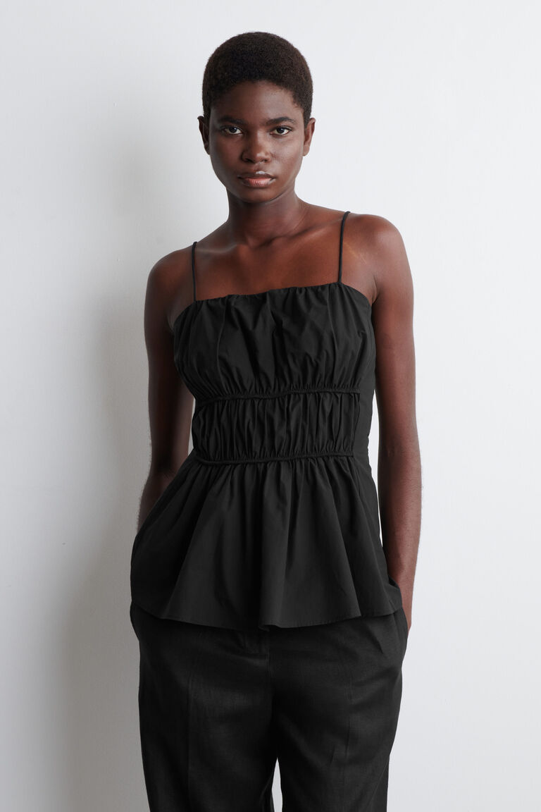 GATHERED COTTON TOP