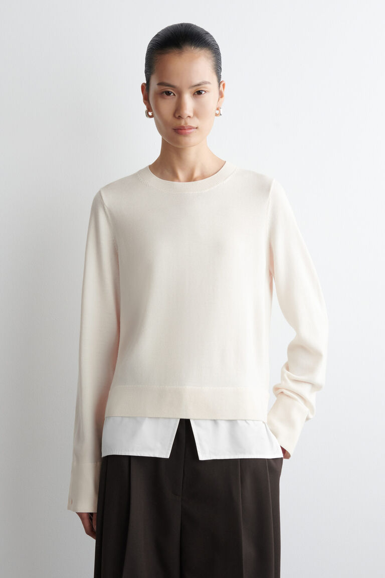 LAYERED MERINO WOOL JUMPER