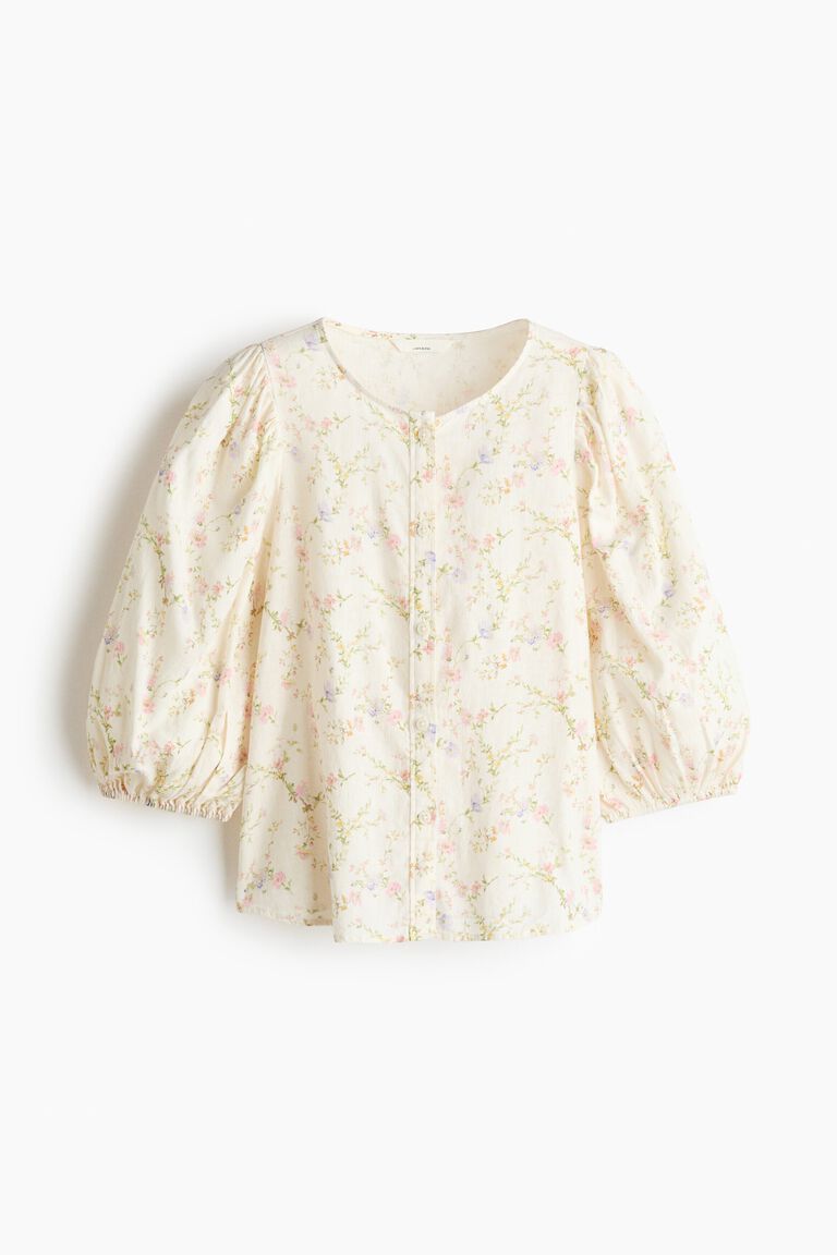 เสื้อเบลาส์ผสมผ้าลินิน