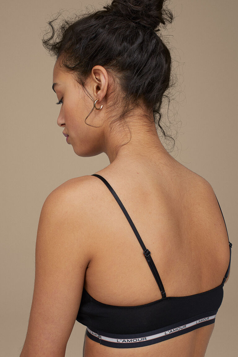 Padded jersey bra top