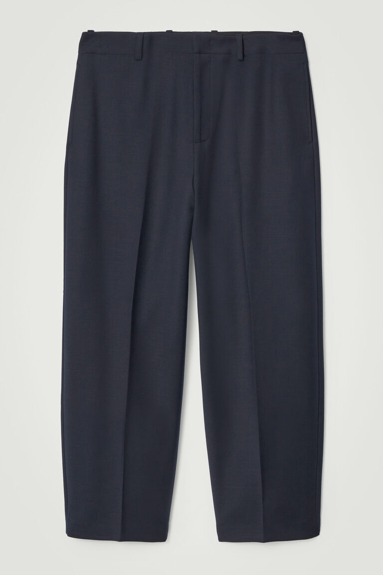 RELAXED MERINO WOOL-BLEND WIDE-LEG TROUSERS