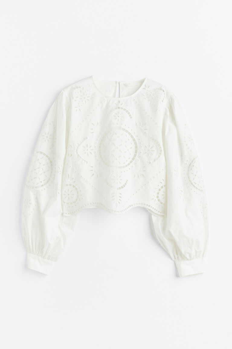 Broderie Anglaise Blouse White 1