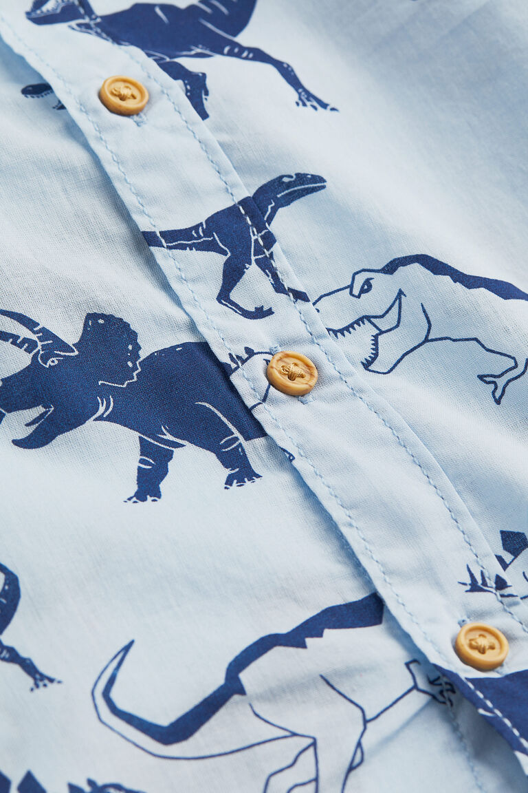 Short Cocoon Shirt in Medium Blue main image 0