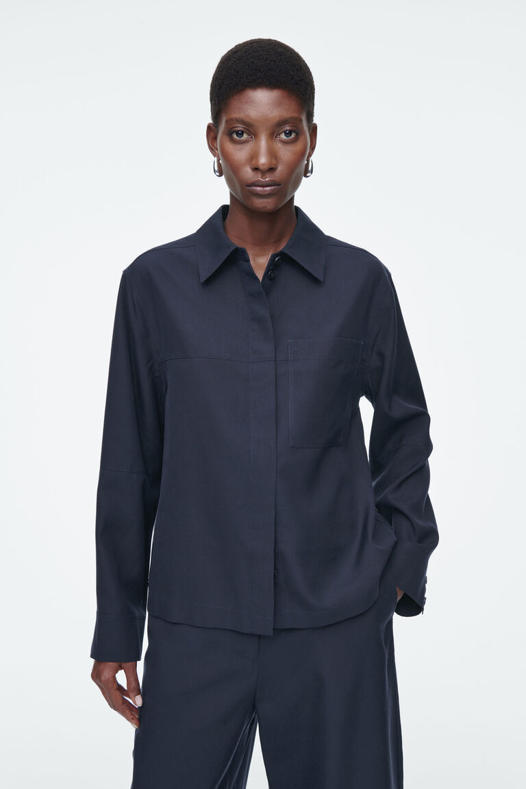 TOPSTITCHED UTILITY SHIRT