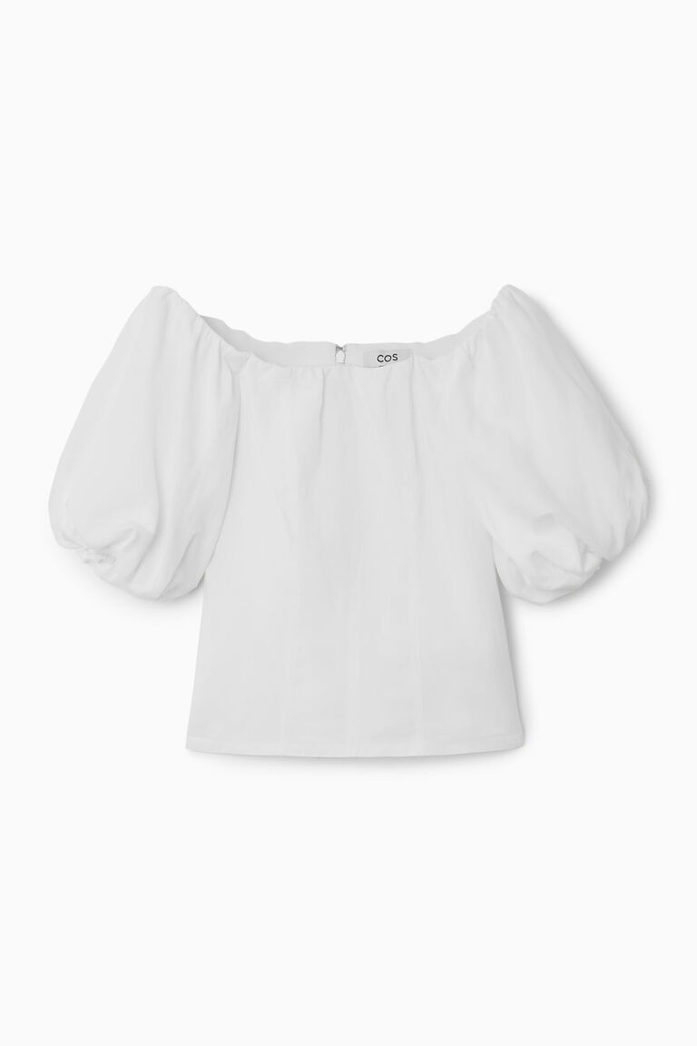 OFF-THE-SHOULDER PUFF-SLEEVE TOP