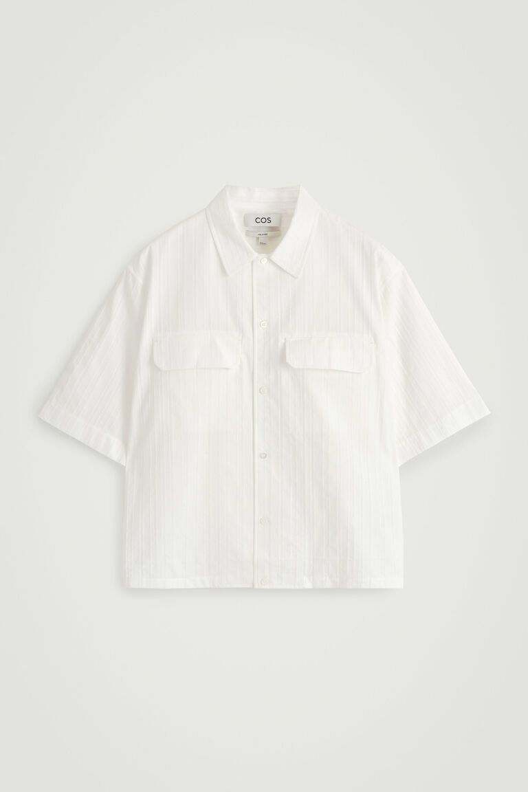 เสื้อเชิ้ตแขนยาว สไตล์ UTILITY มีกระเป๋า ทรงหลวม