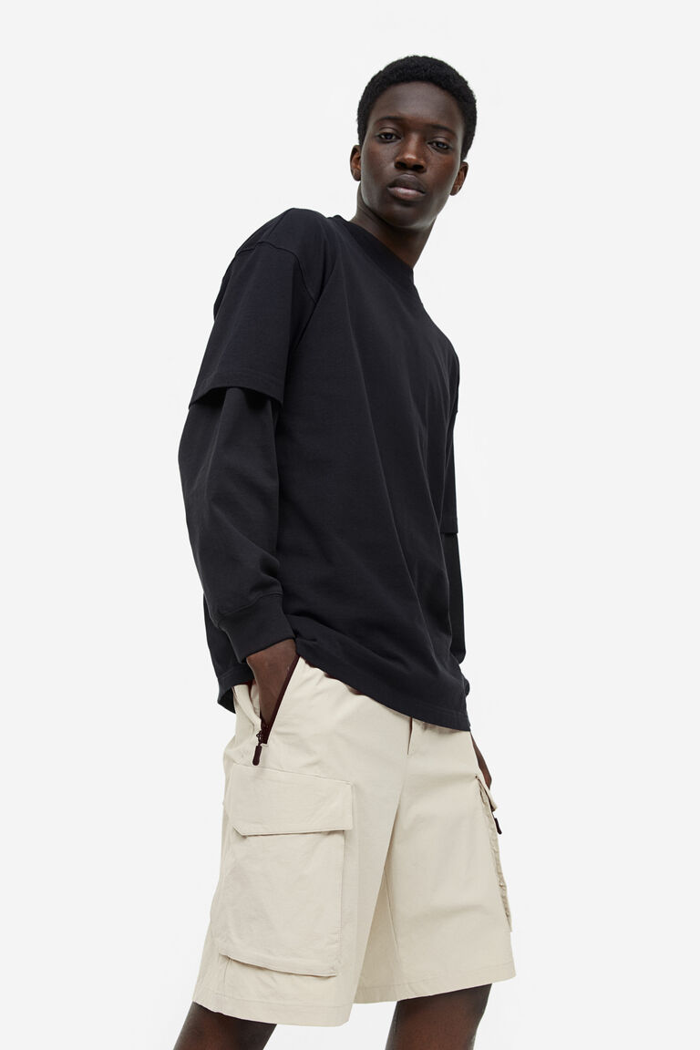 Chill Mode Cargo Shorts - Yellow