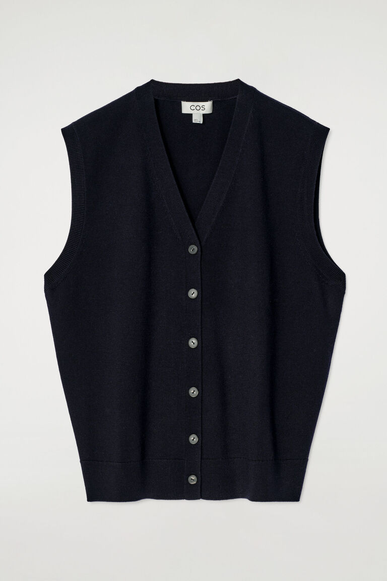 V-NECK MERINO WOOL WAISTCOAT