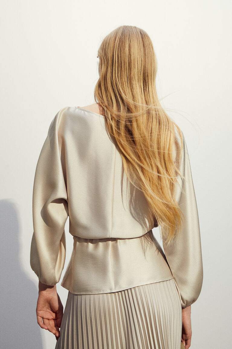 Cotton Linen Dobby Crepe Blouse