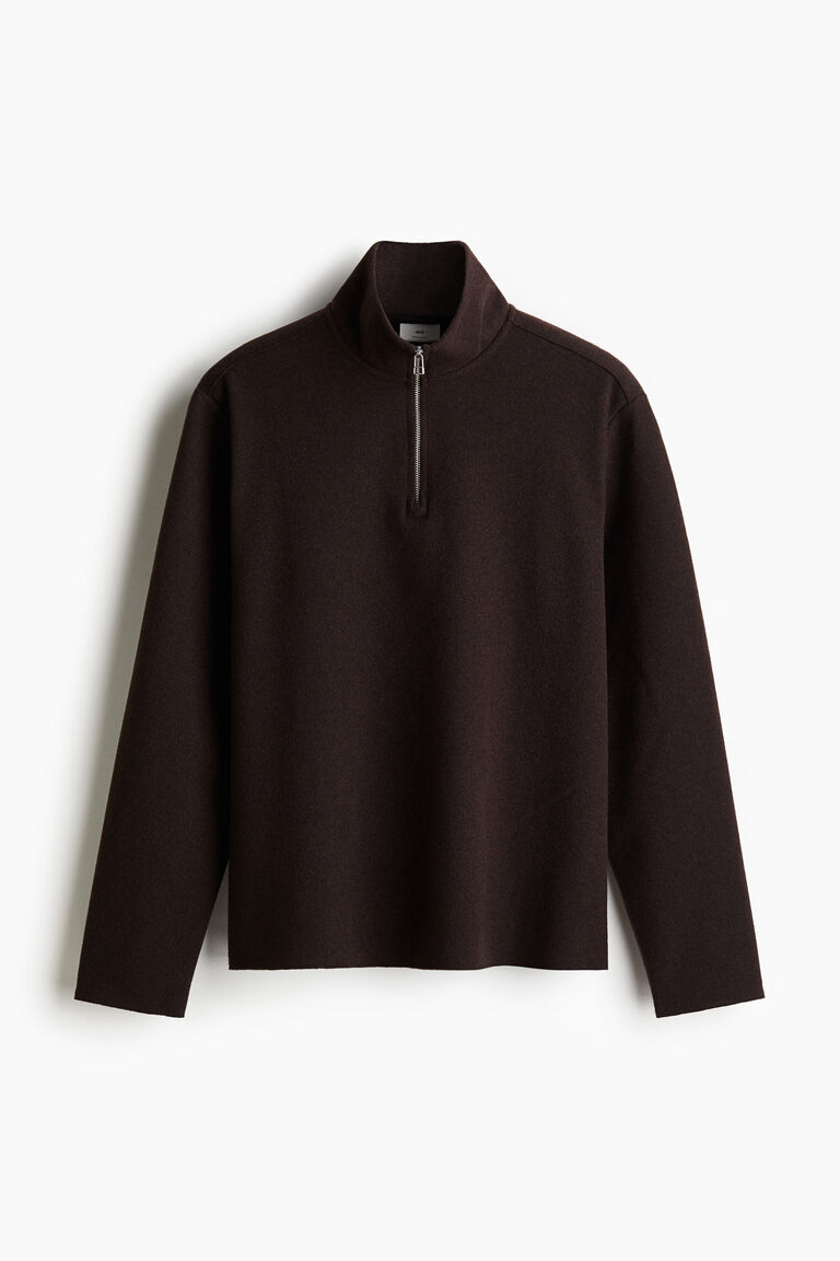 Regular Fit Zip-top turtleneck jumper