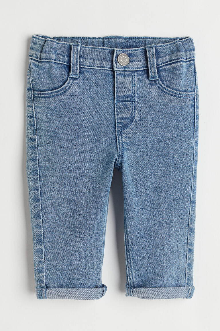 skinny stretch light blue jeans