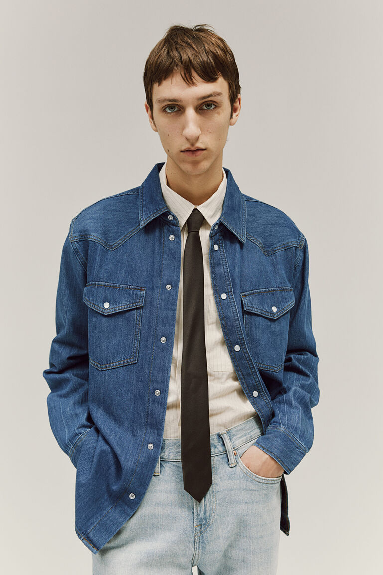 [ ] Regular Fit Denim Shirt ★大人気★ Regular Fit Denim shirt